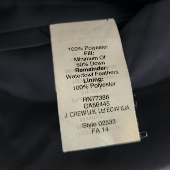 J. Crew Down Quilted Buffalo Plaid Navy Blue/Gray Puffer Vest Size XS - Picture 9 of 10